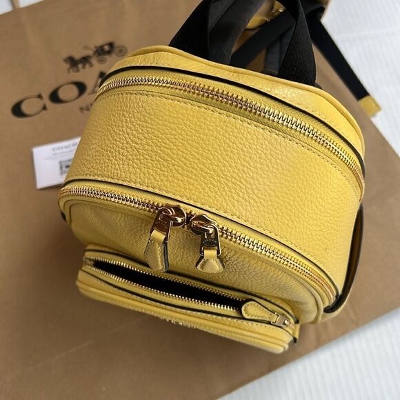 Coach Mini Court Backpack in Retro Yellow - Picture 9 of 17